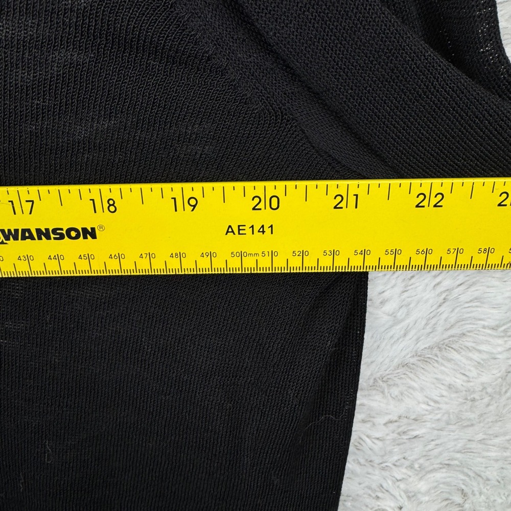 Chicos Travelers Cardigan Womens 2 Large Black White Abstract Open Front - Picture 7 of 9